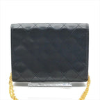 Chanel CC Logo Mini Quilted Chain Shoulder Bag Pouch Black — view 3