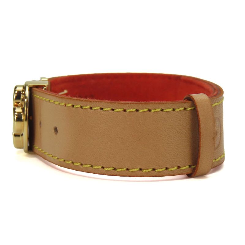 Louis Vuitton Bracelet Good Luck Nubuck Leather Metal Beige — view 4