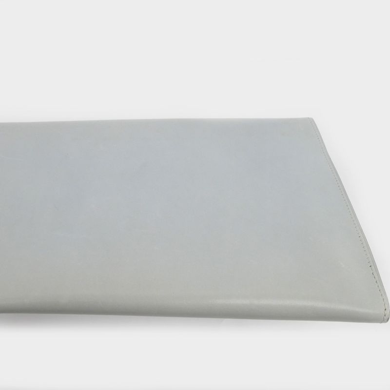 Hermes Pochette Trio Touareg Gray Clutch Bag — view 8