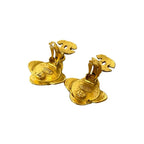 Chanel Vintage Coco Mark Flower Motif Earrings Ear Cuff Gold 96A — view 4
