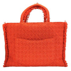 Chanel Tweed Tote Bag Zip Shopping Gold Hardware — view 2