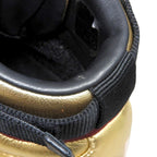 Chanel 2020 Coco Mark Gold Leather High Cut Sneakers Shoes — view 6