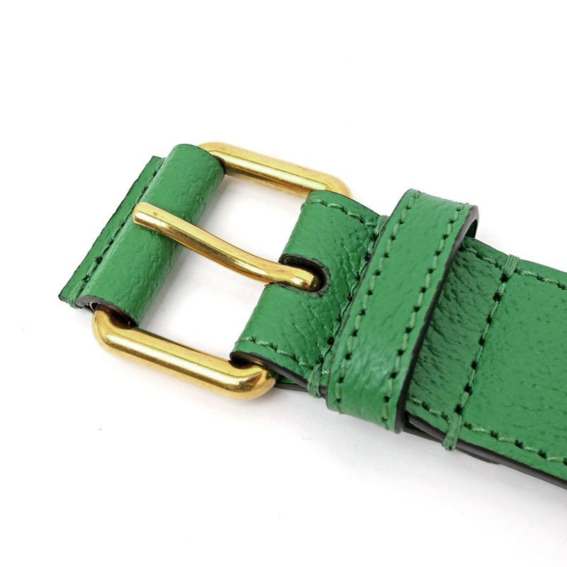 Gucci Adidas Belt Green Gold Hardware 95 cm — view 8