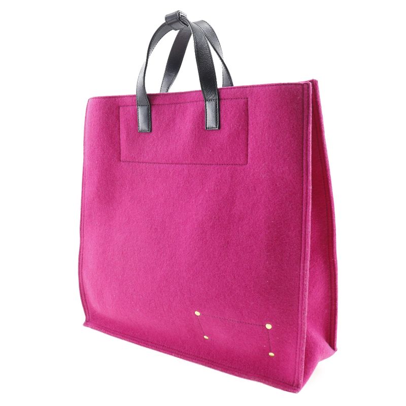 Saint Laurent Felt and Leather Pink Tote Bag — view 2