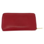 Chanel Coco Mark Red Gold Hardware Leather Long Wallet Round Zipper — view 2