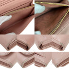 Prada Long Wallet 1 Mh132 Saffiano Leather Light Pink Gold Hardware Fold Simple — view 7