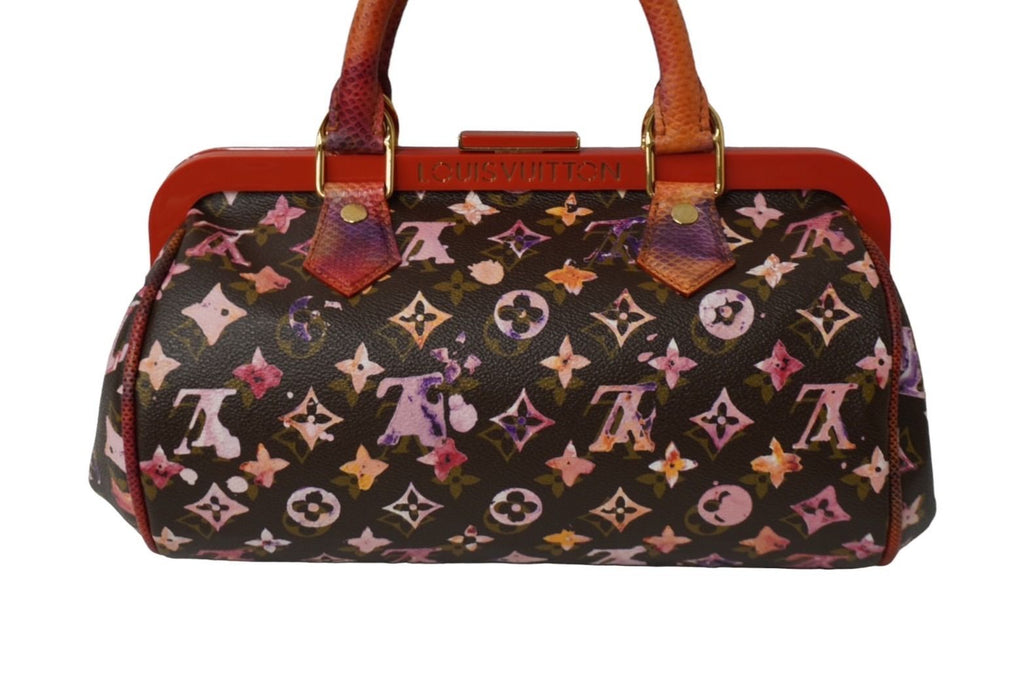 Louis Vuitton Monogram Water Color Richard Prince Papillon Handbag Brown — view 3