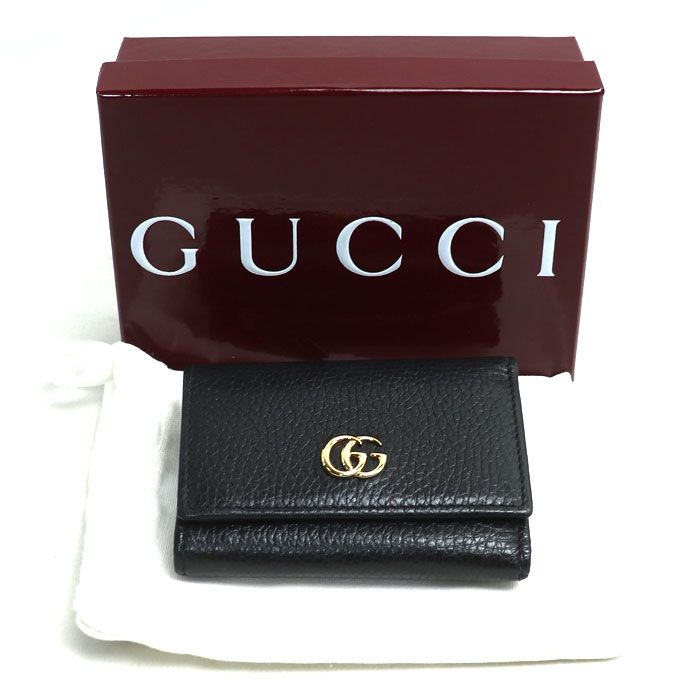 Gucci GG Marmont Compact Wallet Trifold Black — view 8