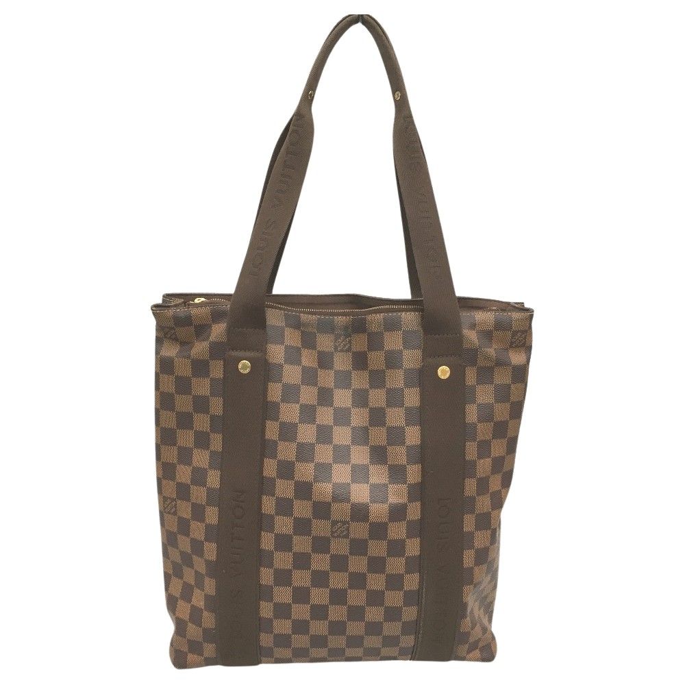 Louis Vuitton Damier Tote Bag Hippopotamus Boule Zipper Damage — view 2