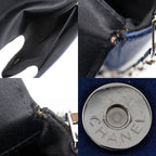 Chanel Chocobar Chain Shoulder Satin Blue Bag — view 9