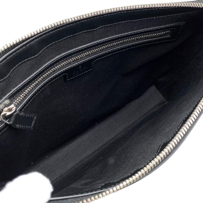 Gucci Clutch Bag with Interlocking G Messenger GG Supreme Black — view 5