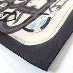 Hermes Carre H 100 Shawl Imprimeur Flou 70% Wool 30% Silk Gray Box — view 3