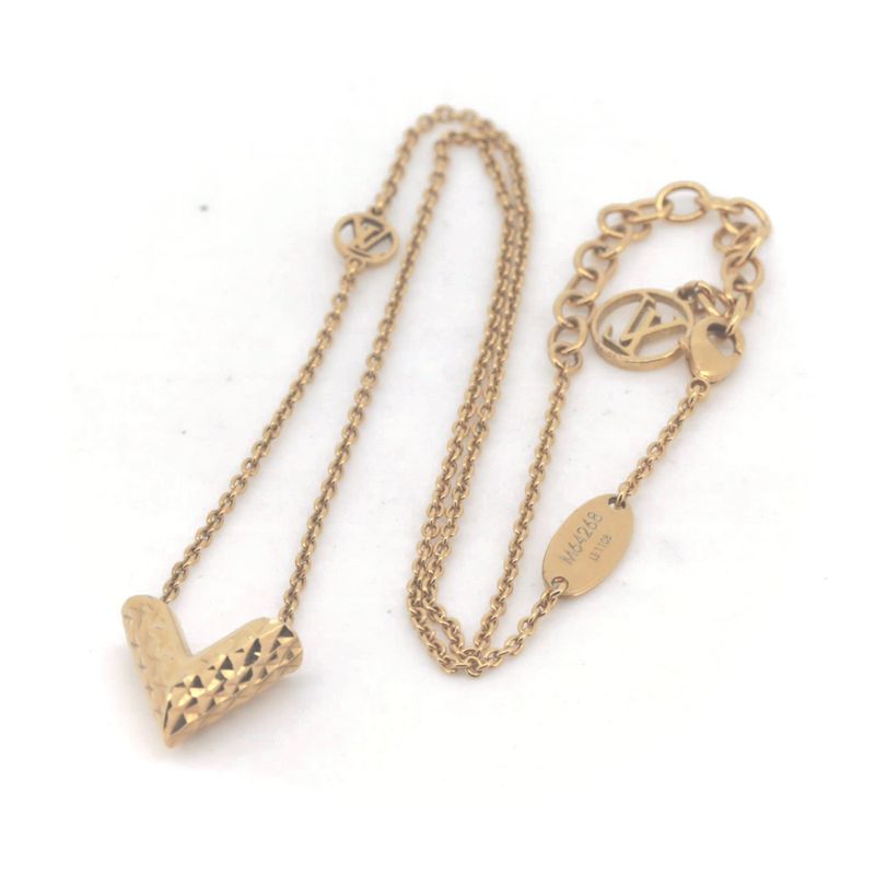 Louis Vuitton V Escential Necklace Gold Paw Nshop Item — view 3