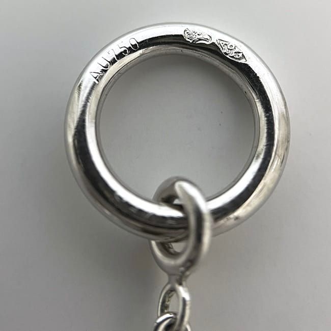 Hermes Bracelet Mini Chaine D'ancre Chain White Gold Wg — view 5