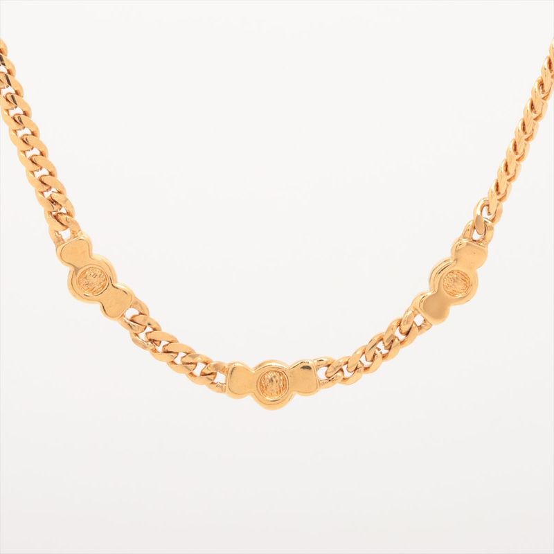Christian Dior Necklace GP And Rhinestone Gold Germany — view 3