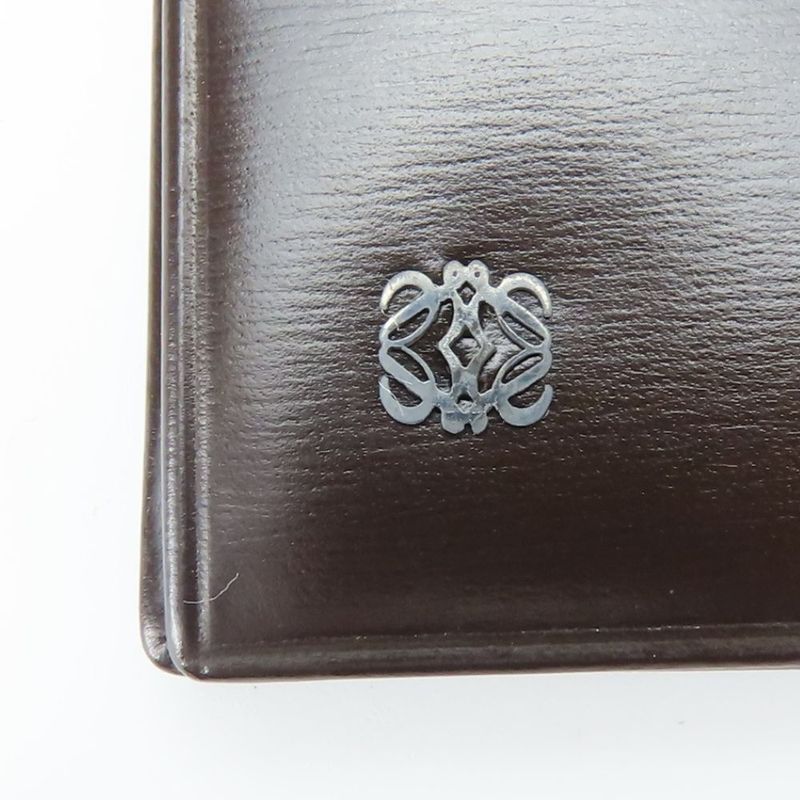 Loewe Wallet Leather Dark Crown Bifold Long Chic Men — view 6