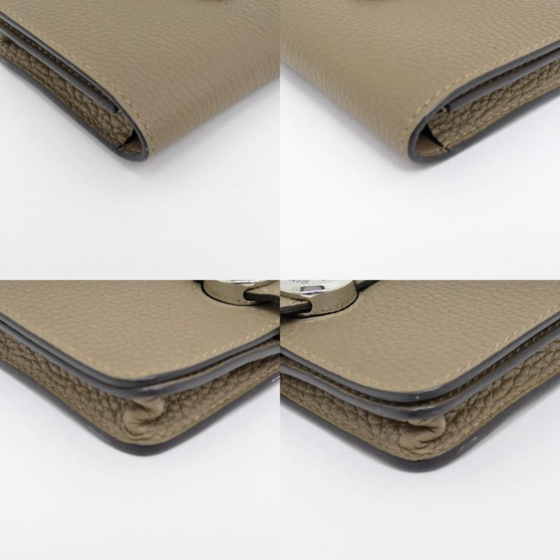 Hermes Dogon Card Case Brown Silver Hardware Togo Leather — view 6