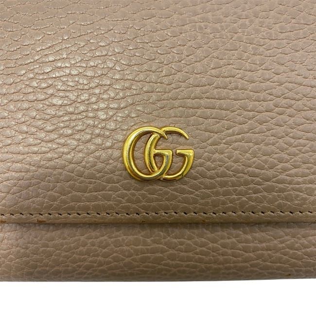 Gucci Bifold Long Wallet Pink Beige Marmont — view 7