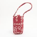 Chanel Canvas Leather Vichy Line Bag Attached Pouch Red Ivory — view 2