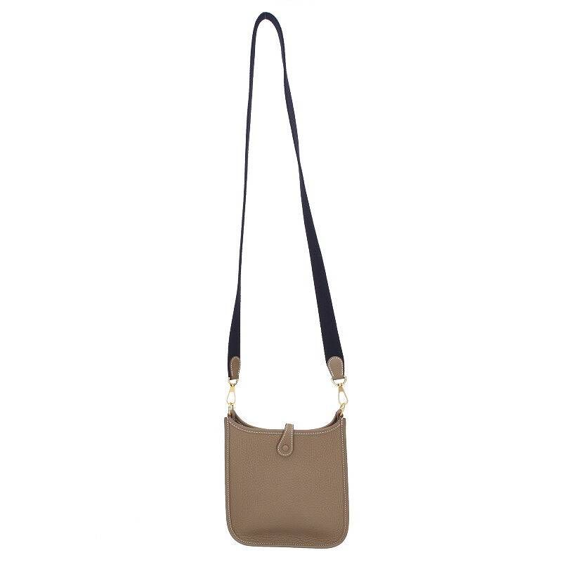 Hermes Evelyne TPM Taurillon Clemence Etoupe Shoulder Bag — view 2
