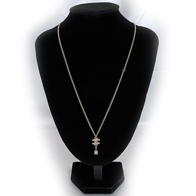 Chanel CC Long Necklace Gold Coco Mark GP A12 — view 7