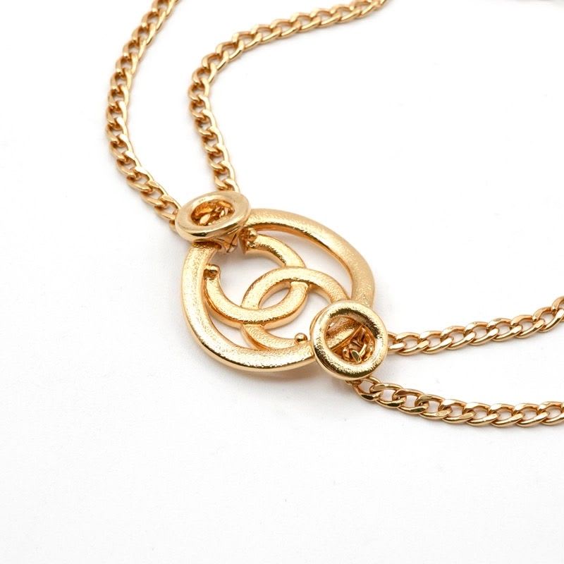 Chanel Choker Gold White Coco Mark Circle — view 5