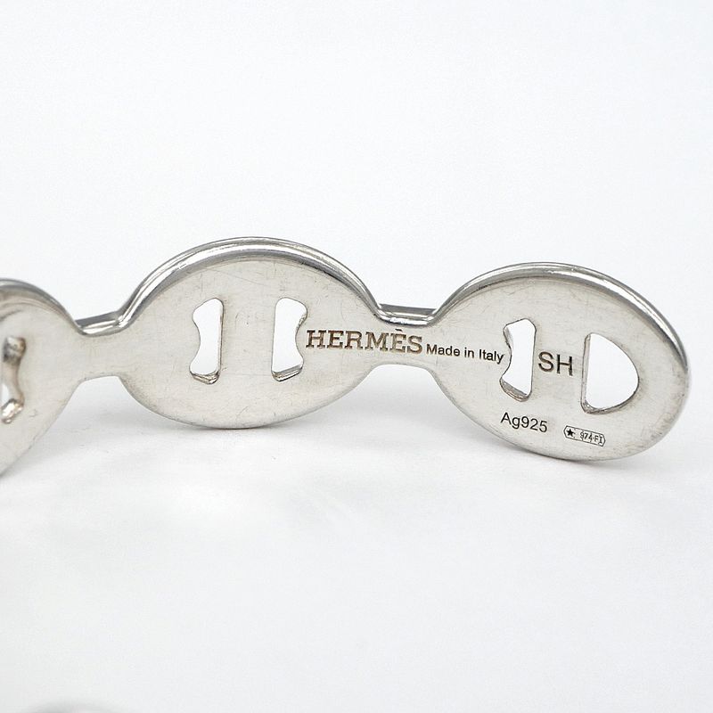 Hermes Bracelet Chaine D'ancre Anchene Bangle SH AG 925 SV Silver — view 8