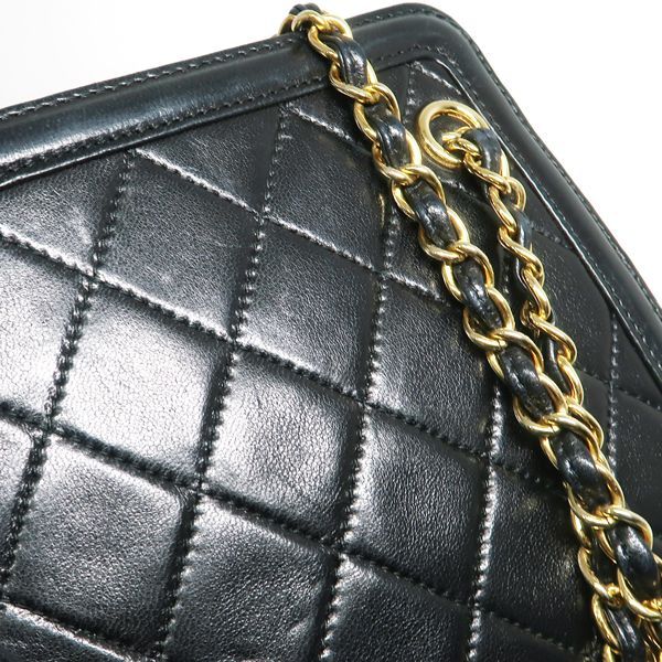 Chanel Chain Bag Black Quilted Fringe Shoulder Vintage Card — view 9