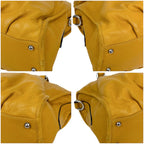 Loewe 2-Way Shoulder Bag Handbag Tassel Charm Fringe Anagram Logo Yellow Silver — view 6