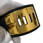 Hermes Bangle ed Collierd Chien Calf Black Gold Hardware Size XS — view 7