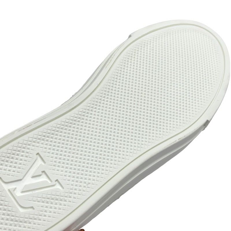 Louis Vuitton Stellar Line Sneakers Shoes Harako Leather Brown White — view 8