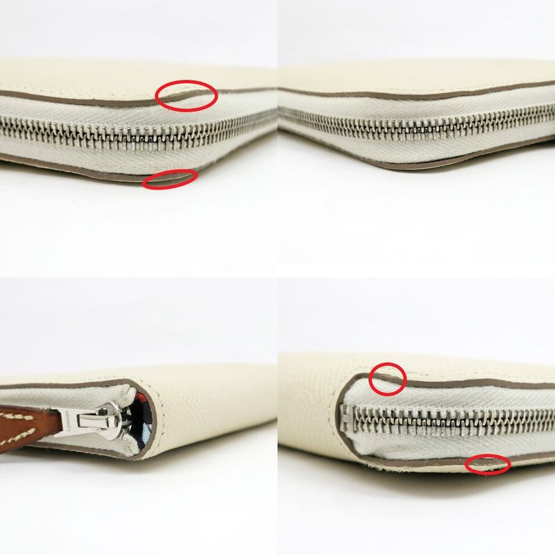 Hermes Azap Long Silk-in Epson Cles Silver Hardware Ivory-lea — view 5