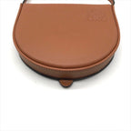 Loewe Heel Pouch Small Soft Calf Coin Card Case Shoulder Bag Crossbody Brown — view 4