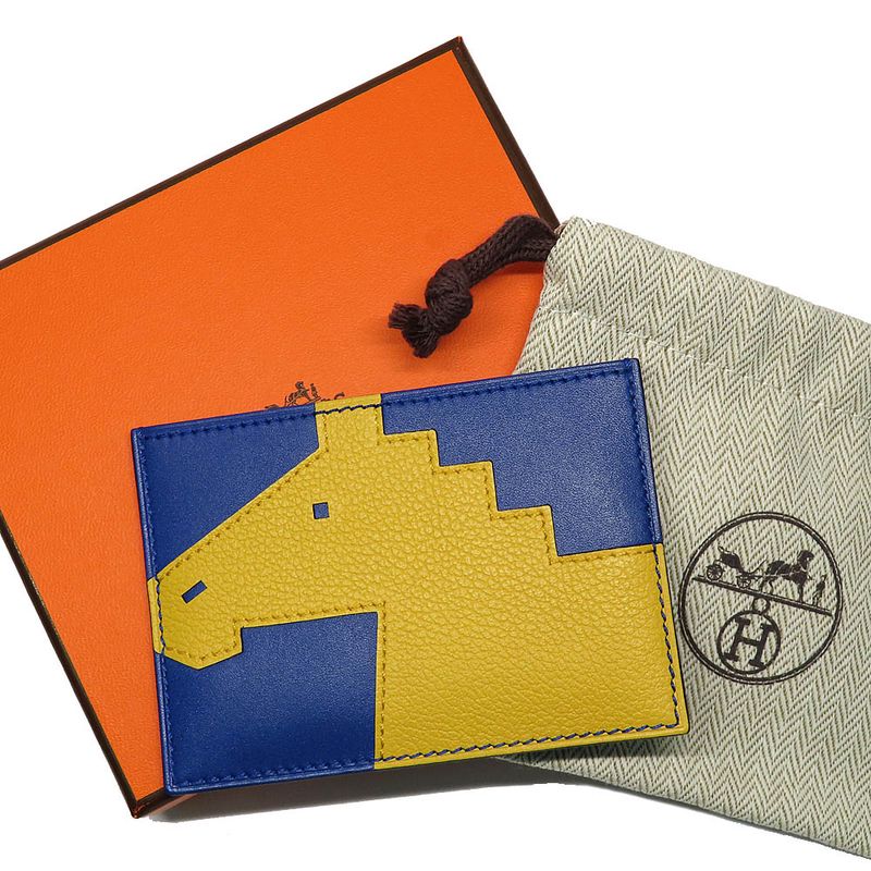 Hermes Chevelle Pict Cadece Eva Color Tadelakt Blue Yellow — view 9