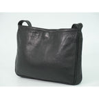 Fendi Logo Shoulder Bag Leather Black — view 2