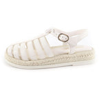 Chanel CC Logo Espadrilles Leather Gurkha Sandals White 36 Boxes Storag — view 5