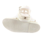 Chanel CC Logo Espadrilles Leather Gurkha Sandals White 36 Boxes Storag — view 7