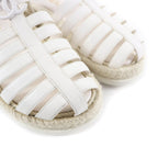 Chanel CC Logo Espadrilles Leather Gurkha Sandals White 36 Boxes Storag — view 8