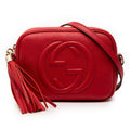 Gucci Soho Interlocking Tassel Disco Bag Red Leather