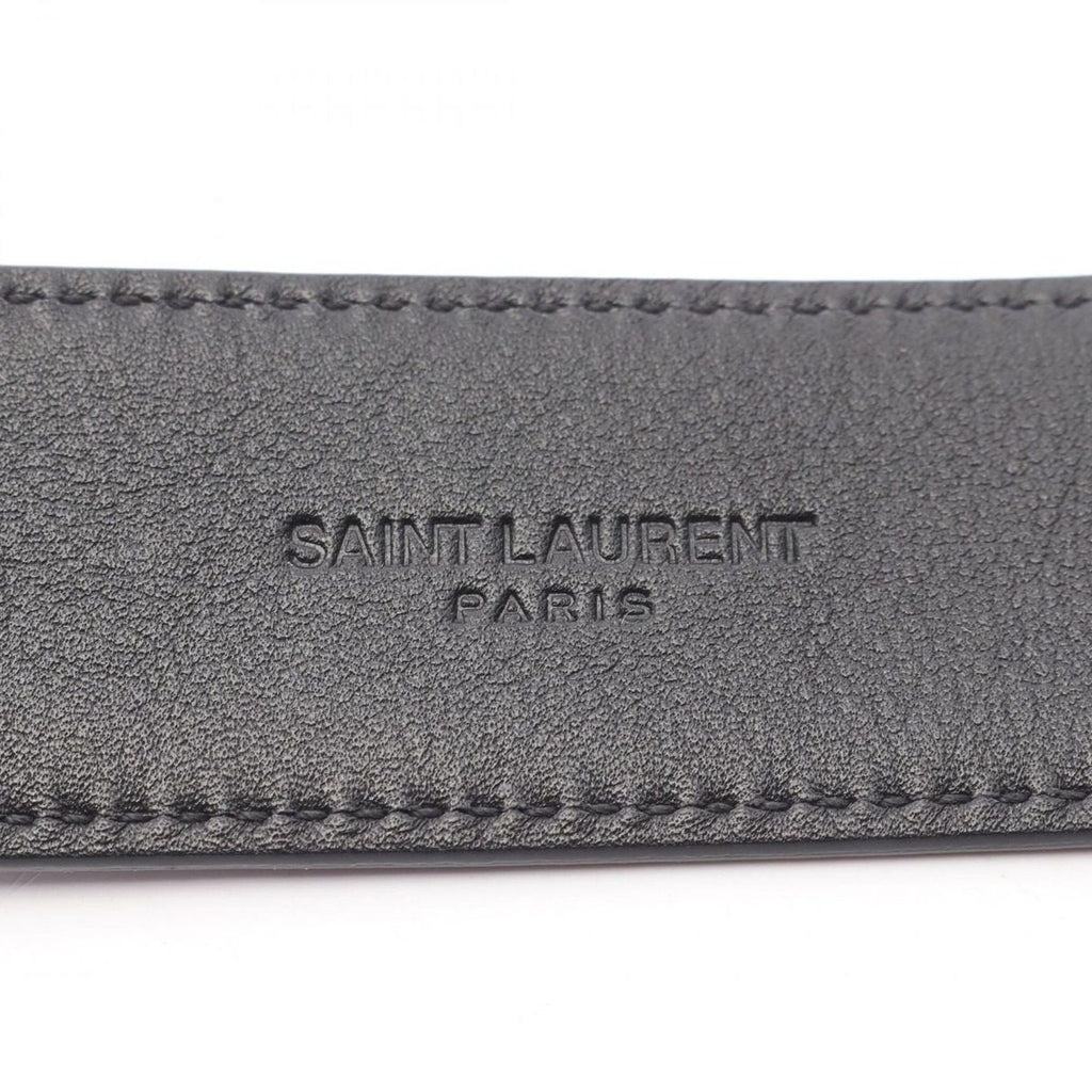Saint Laurent Paris Belt Cassandra Black Leather — view 4