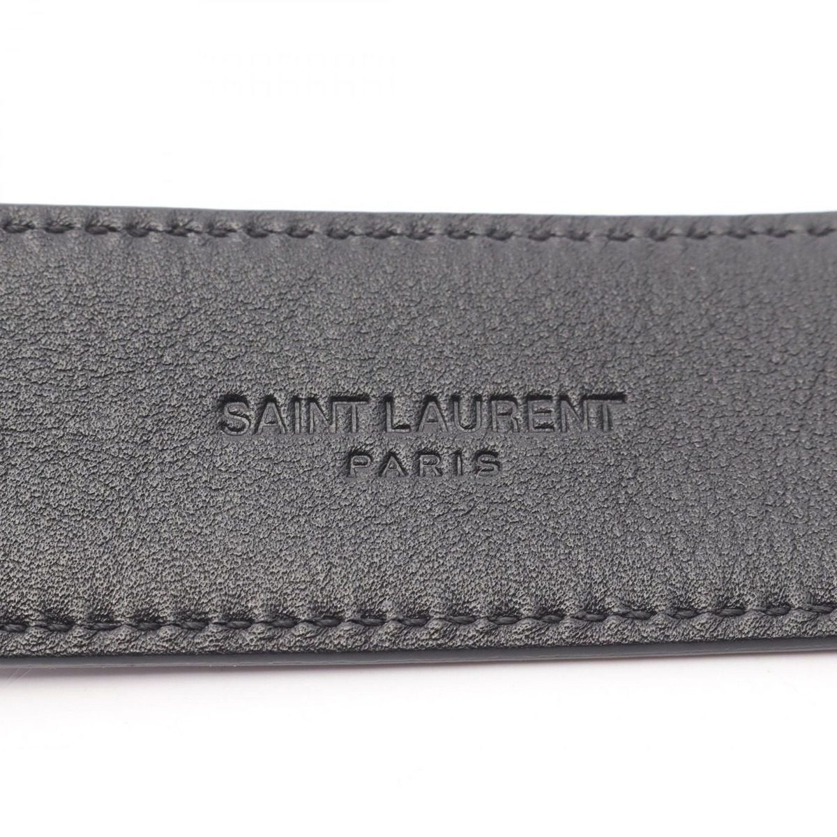 Saint Laurent Paris Belt Cassandra Black Leather — view 4