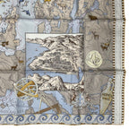 Hermes Scarf Silk Carre 90 le Voyage de Pytheas Box — view 6