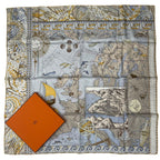 Hermes Scarf Silk Carre 90 le Voyage de Pytheas Box