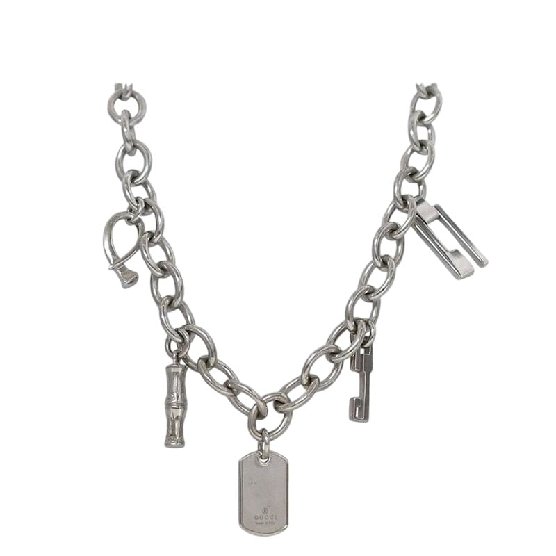 Gucci Necklace 5 Charm Silver Polished Ag 925 — view 3