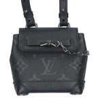 Louis Vuitton Porte Cles Mini Steamer Monogram Eclipse Pouch