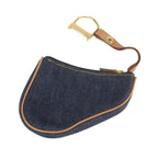 Dior Saddle Indigo Denim Leather Case Pouch