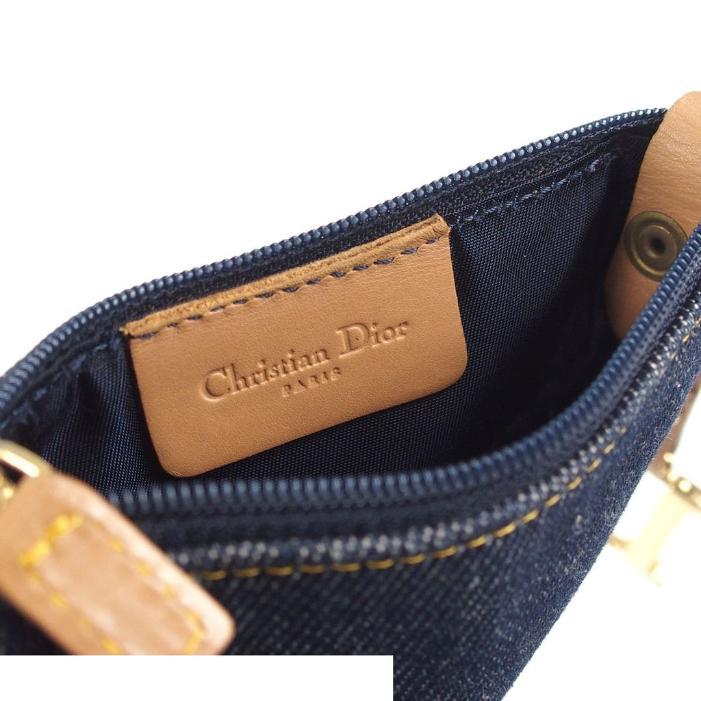 Dior Saddle Indigo Denim Leather Case Pouch — view 5