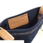 Dior Saddle Indigo Denim Leather Case Pouch — view 5