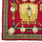 Hermes Scarf Silk Carre 90 Feux de Route Car Lantern Red — view 4