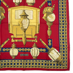 Hermes Scarf Silk Carre 90 Feux de Route Car Lantern Red — view 5